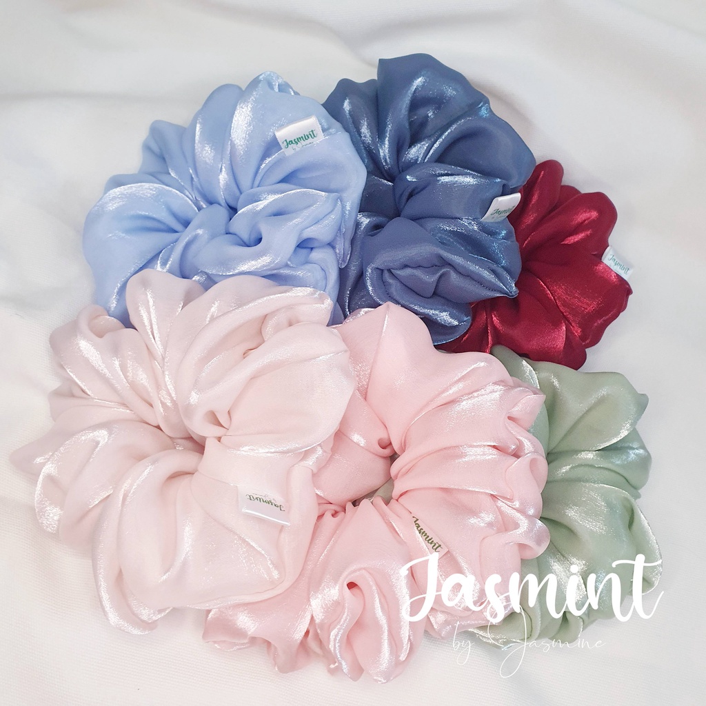 SIÊU PHỒNG Đồ cột tóc, buộc tóc vải bóng organza xinh đẹp, sang trọng size lớn Jasmint