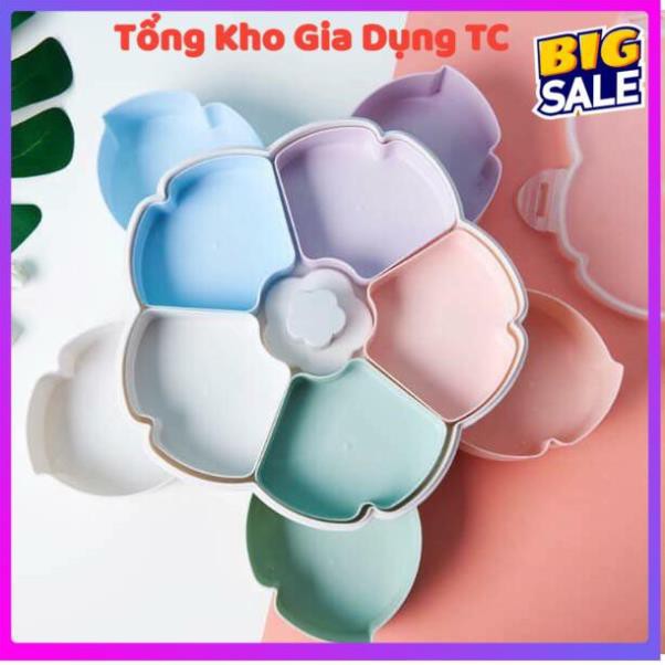 Khay mứt tết, hộp mứt tết, Khay mứt 6 cánh đựng bánh kẹo chất liệu nhựa cao cấp kiểu dáng sang trọng