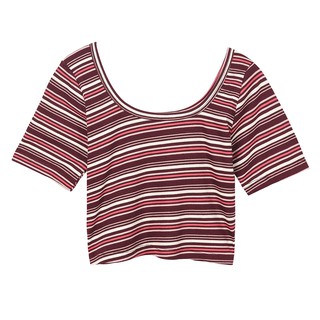Áo croptop Pink Striped