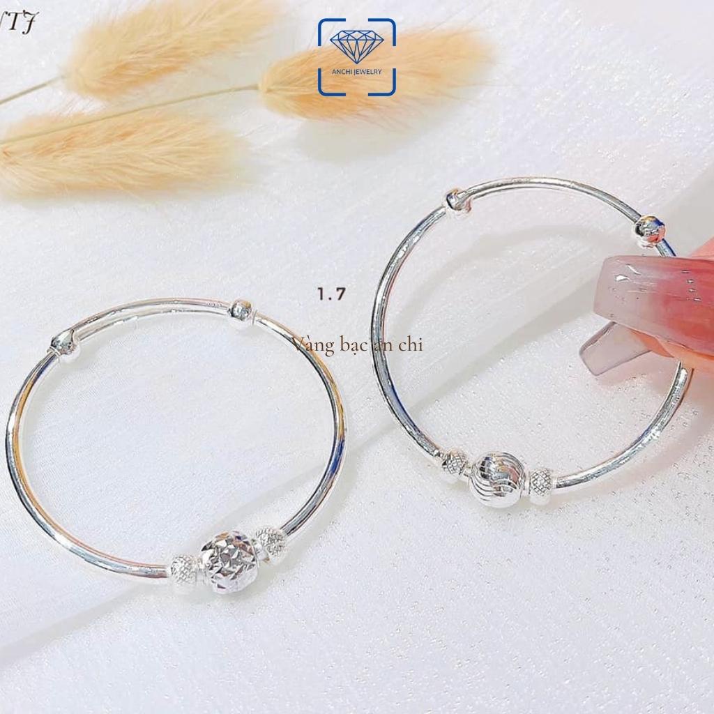 Lắc tay dâu tây cho bé yêu , chuẩn bạc ta bao sáng không xuống màu Anchi jewelry