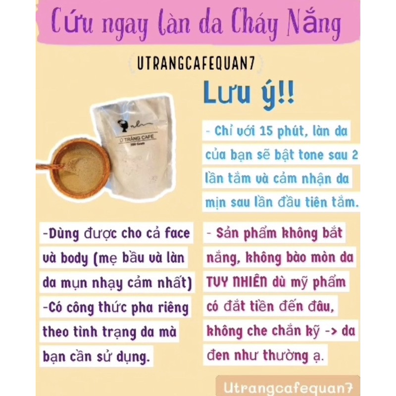 Bột Ủ trắng Cà Phê handmade 🎁cọ + que + băng đô + phiếu hdsd