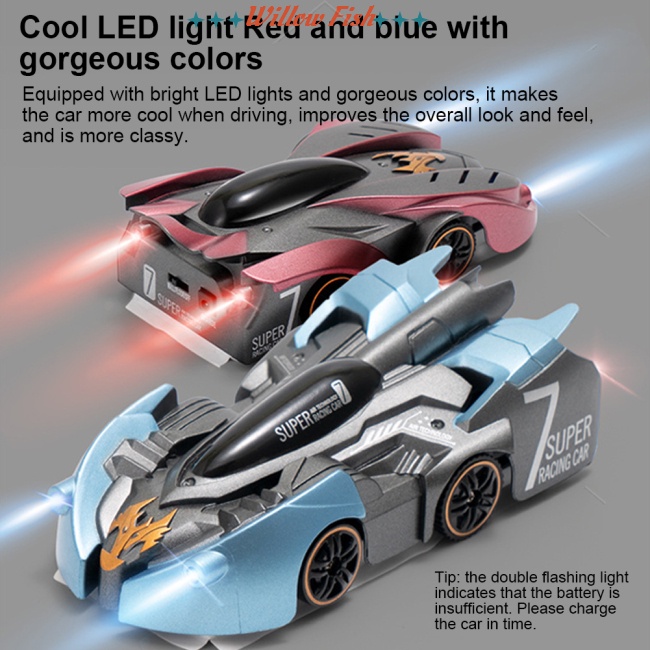 Mô Hình Đồ Chơi Xe Hơi Leo Tường / Tường Mini Điều Khiển Từ Xa Có Thể Sạc Lại Cho Bé Trai