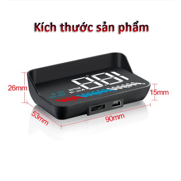 Thiết bị hiển thị tốc độ trên kính lái ô tô HUD FULL OPTION OBD2 [Giá đẳng cấp]