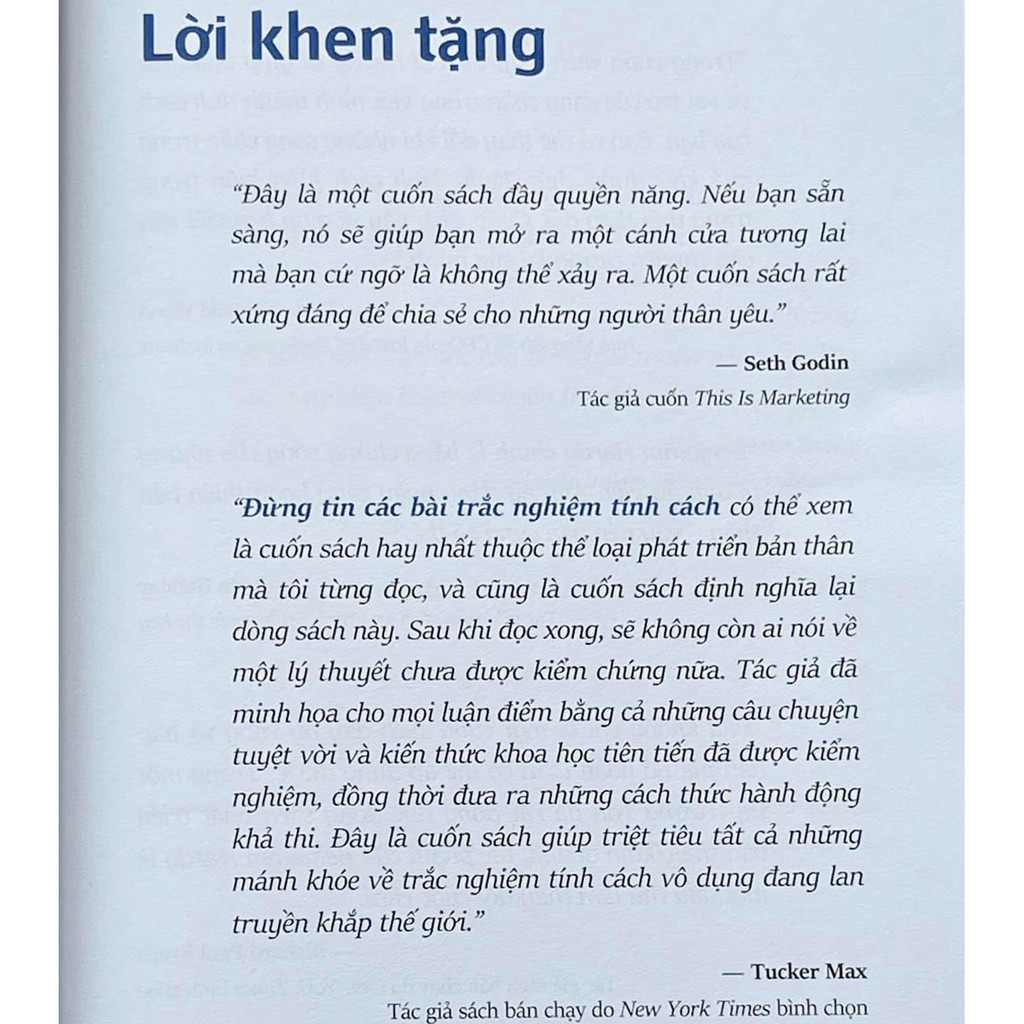 SÁCH - Đừng tin các bài trắc nghiệm tính cách - Benjamin Hardy | BigBuy360 - bigbuy360.vn