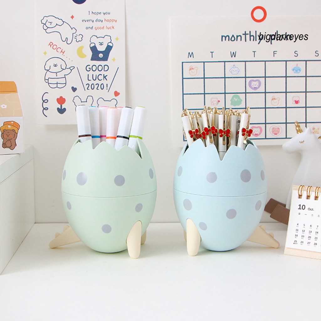 Giá Đỡ Bút Hình Quả Trứng Khủng Long Đáng Yêu Bằng Nhựa Sức Chứa Lớn Dành Cho Gia Đình