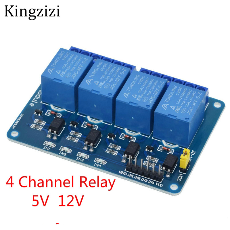 Mô Đun Rơ Le 4 Kênh 4 Channel relay Module 5V/12V cho Arduino ARM PIC AVR DSP