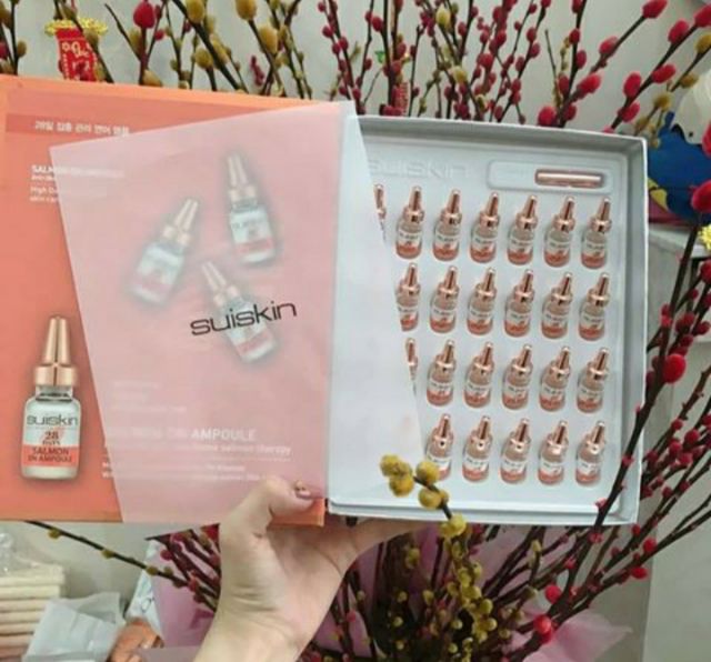 [Mua sp ở link dưới mô tả] Tinh Chất Dưỡng Da Tế Bào Gốc Trứng Cá Hồi Suiskin Salmon DN Ampoule 28 Days