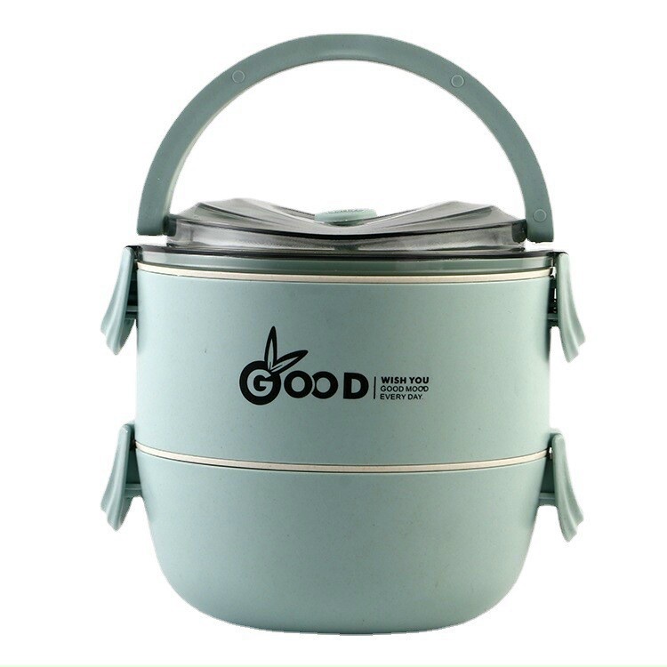 MVP2721 Hộp Cơm Lúa Mạch Chữ Good 2 Tầng Cao Cấp
