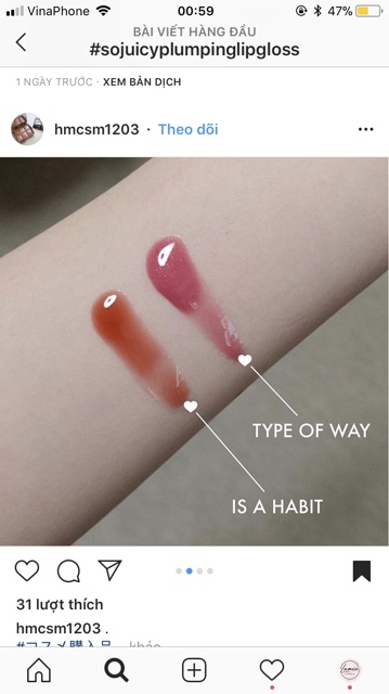 Son bóng colourpop so juicy căng mọng môi