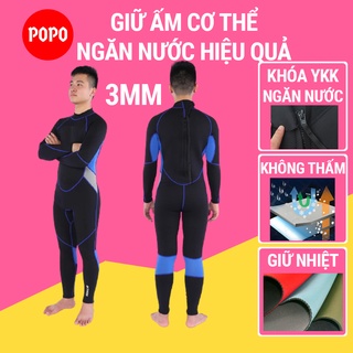 Bộ đồ lặn biển, quần áo lặn biển SEA 3mm giữ ấm, thoáng khí, chống thầm nước cao cấp SPORTY