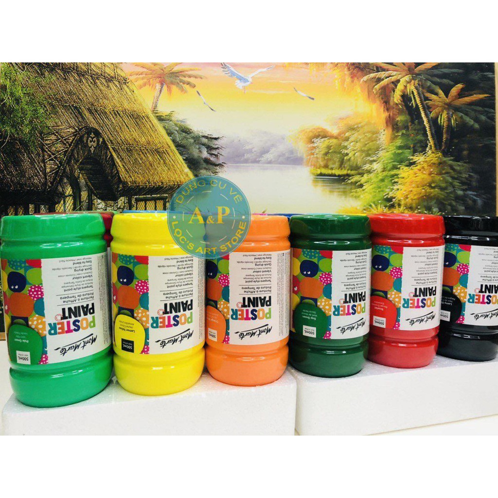 Màu Poster Paint 500ml Mont Marte (Chai lẻ)