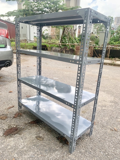 Kệ sắt v lỗ 4 tầng dài 80 rộng 40 cao 150