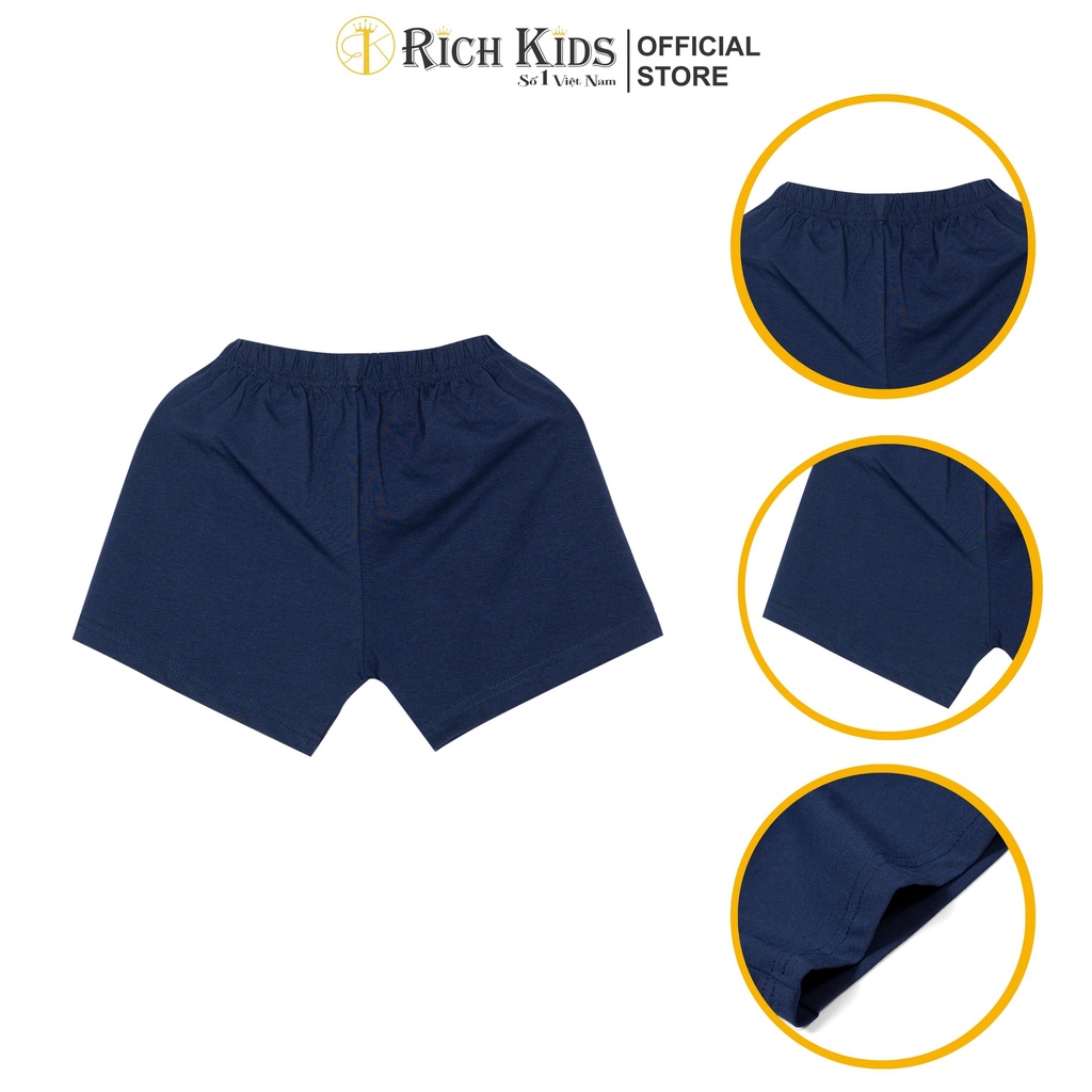 Quần đùi short thun cho bé Richkids mùa hè chính hãng từ 8-40 kg