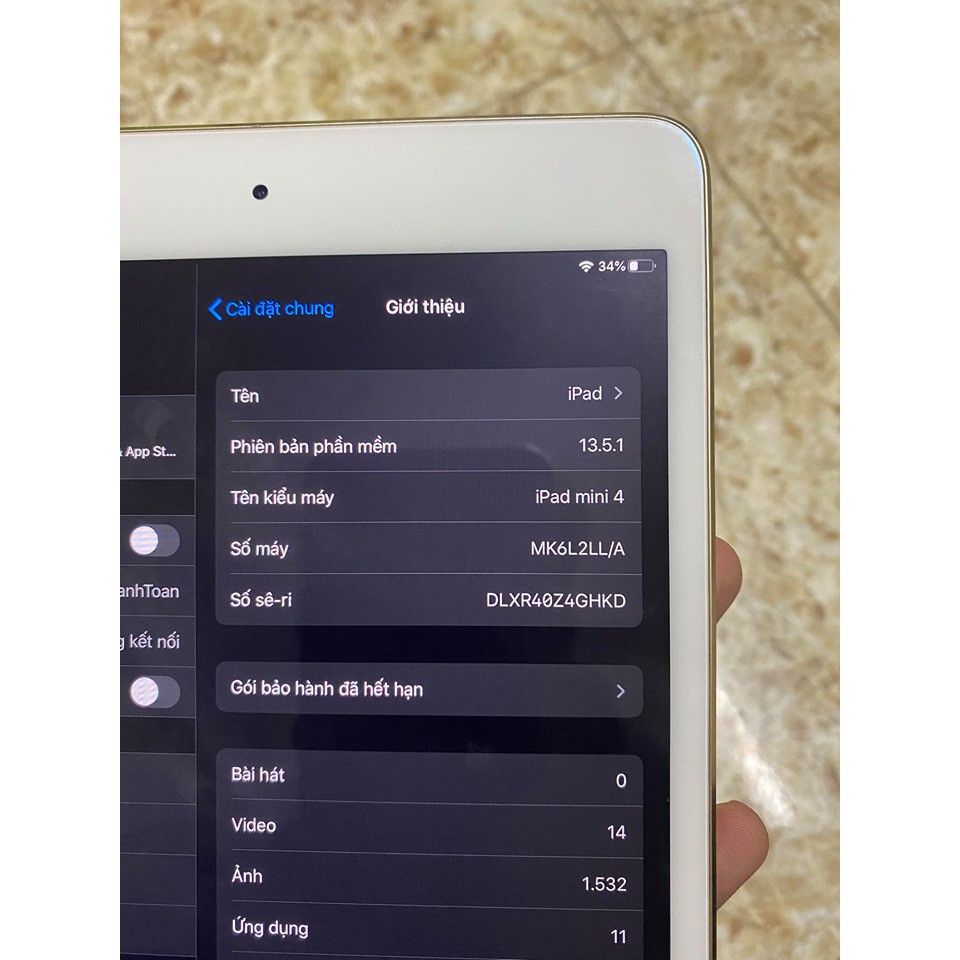 [500K] Apple iPad Mini 4 Wifi 16G Gold  Zin Đẹp 99% - Màn Retina siêu đẹp - Máy siêu mỏng - Cấu Hình Cao | BigBuy360 - bigbuy360.vn