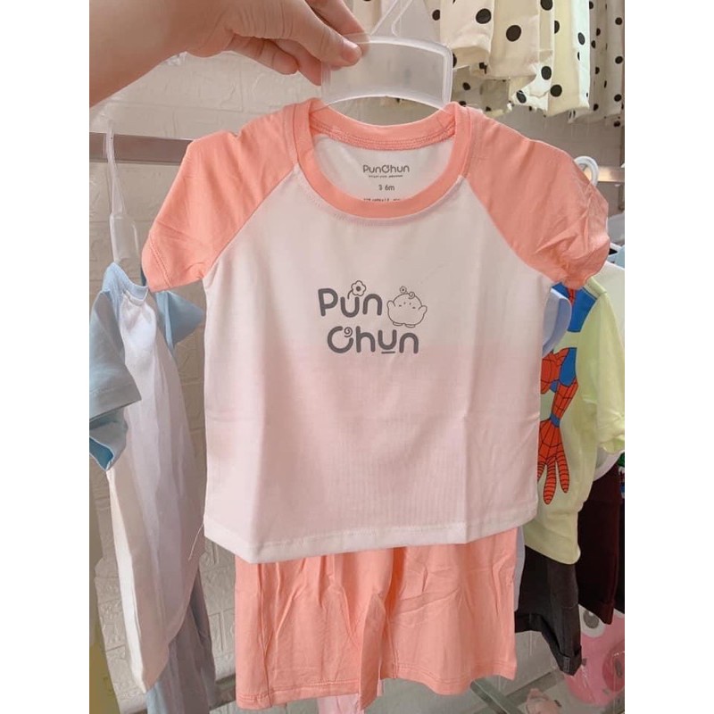 Bộ cộc tay Ragan PunChun cho bé trai/bé gái (Sz 9m-5y)