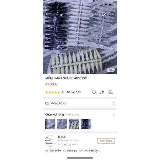 MÓNG MẪU NHỌN 240Móng