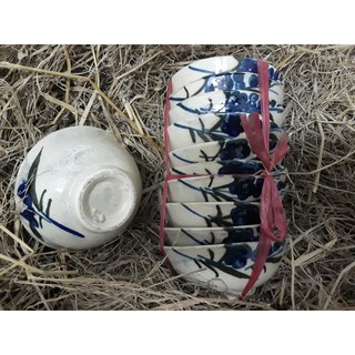 Chén sành kiểu xưa vẽ 2 bề