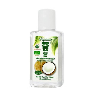 Dầu dừa nguyên chất hữu cơ Vietcoco 30ml