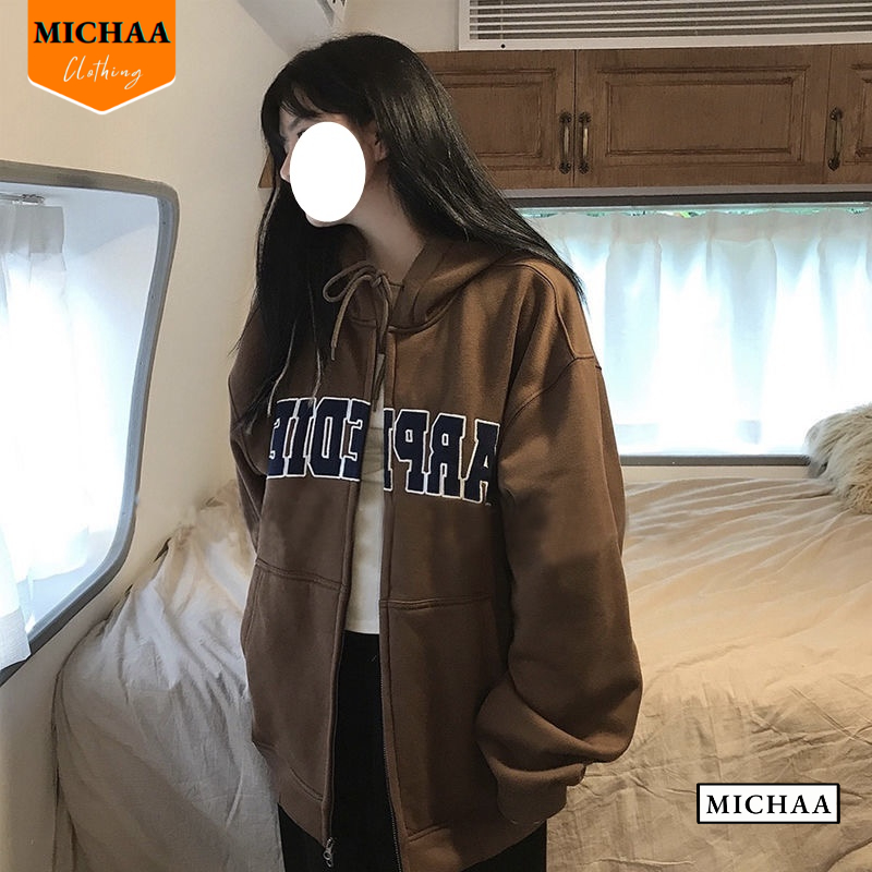 Áo Khoác Nỉ ARPEDIEM Nam Nữ Ulzzang Unisex Tay Rộng, Áo Khoác Dây Kéo Form Rộng - MICHAA