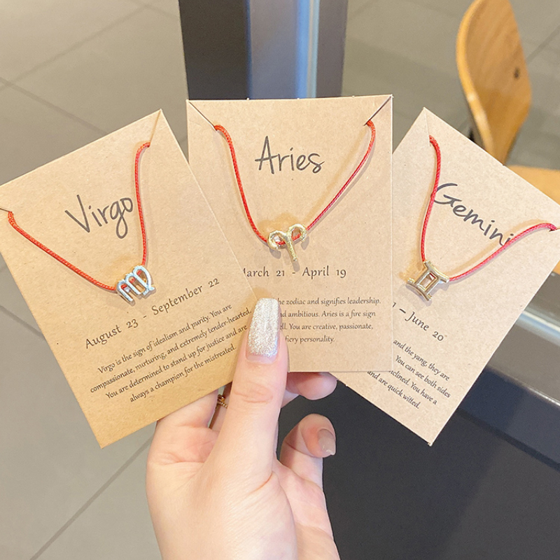 Vòng Tay Dây Bện Màu Đỏ Có Mặt Hình Cung Hoàng Đạo Thời Trang Cho Các Cặp Đôi | BigBuy360 - bigbuy360.vn