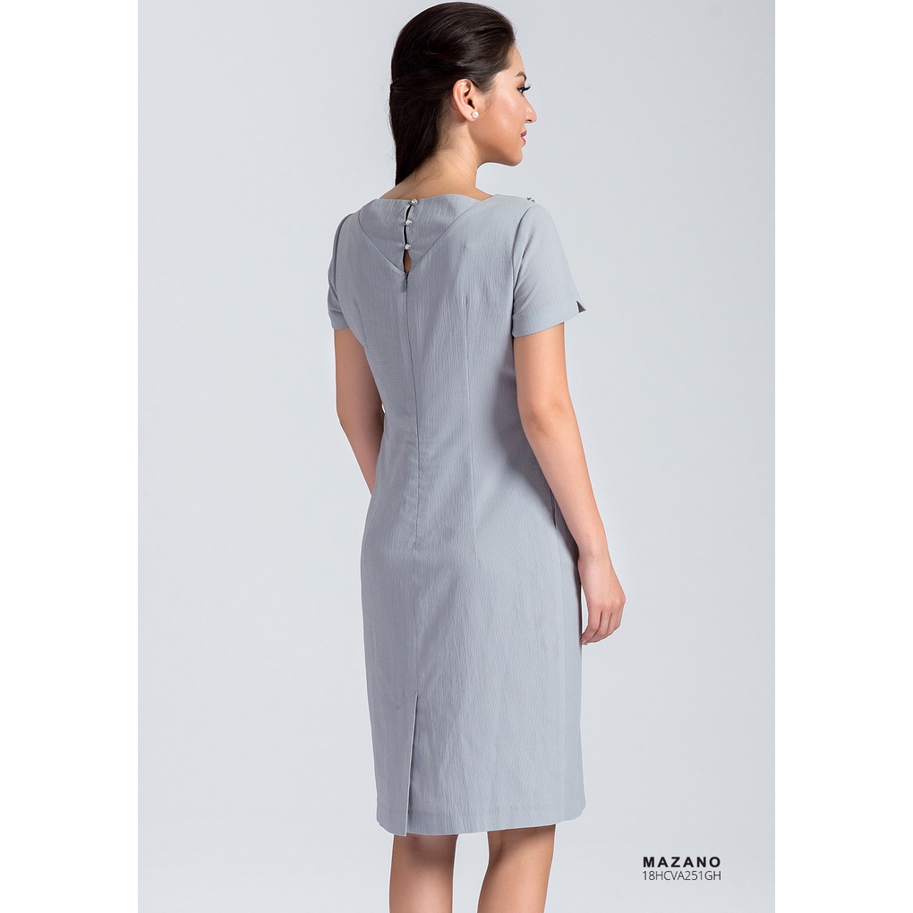 Váy ghi thêu đính đá MAZANO MS 18HCVA251GH