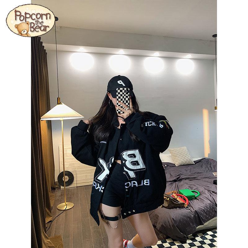 Áo Khoác Dáng Rộng Thêu Họa Tiết Kiểu Retro Mỹ 2022 Cá Tính Cho Nam Và Nữ