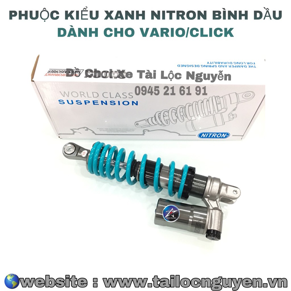 PHUỘC KIỂU XANH NITRON BÌNH DẦU DƯỚI CHO VARIO/CLICK