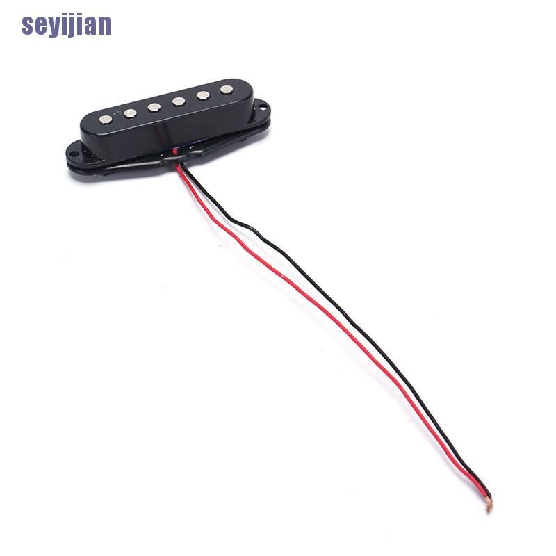 [SJ] 1pc Black Single Coil Sound Pickup for 6 Strings Electric Guitar Harmonious  YN