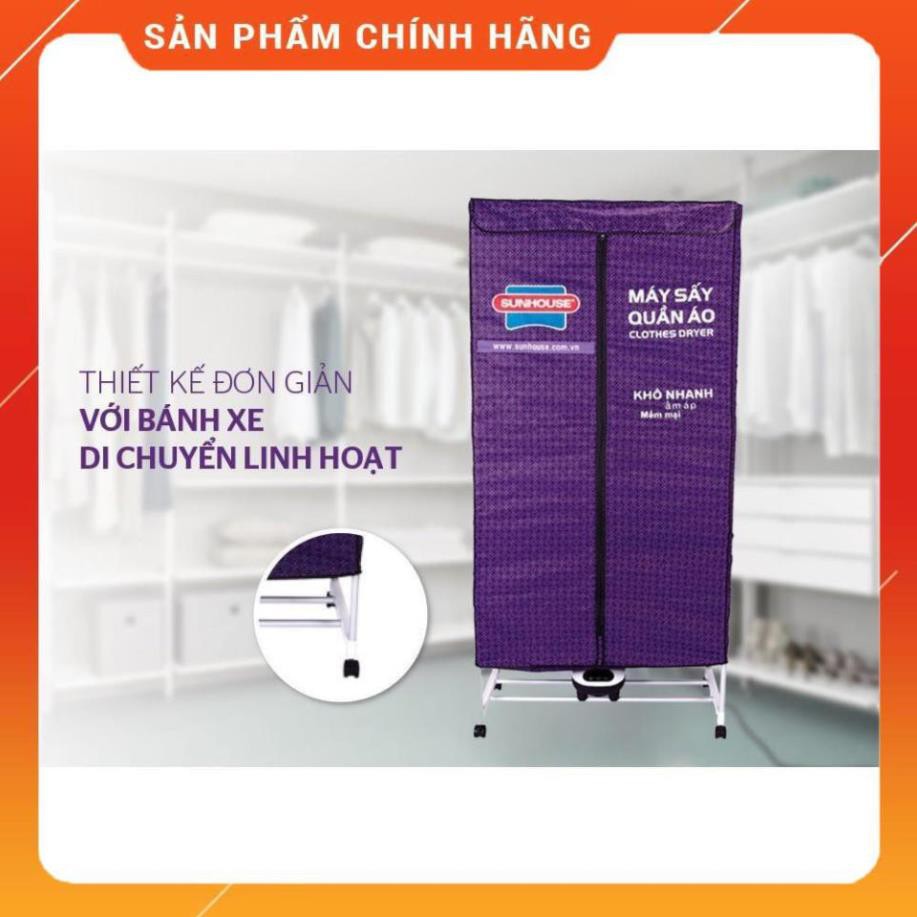 Máy Sấy Quần Áo Sunhouse SHD2707 Công Suất 1400w Khô Nhanh Có Điều Khiển Từ Xa , KL 15kg - BH 1 Năm