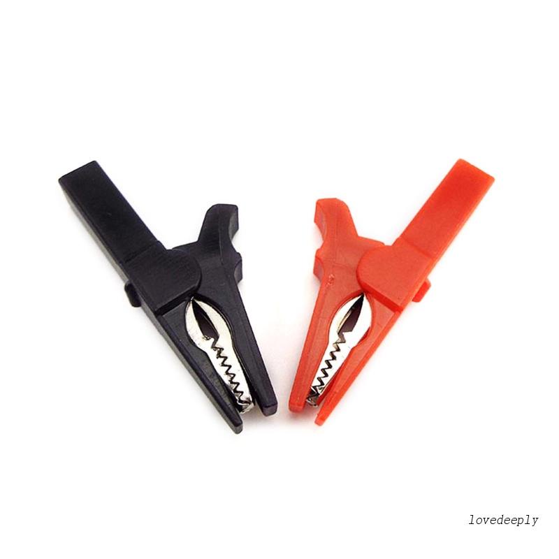 Set 2 Kẹp Cá Sấu Cách Điện Với Tay Cầm Nhựa Tiện Dụng