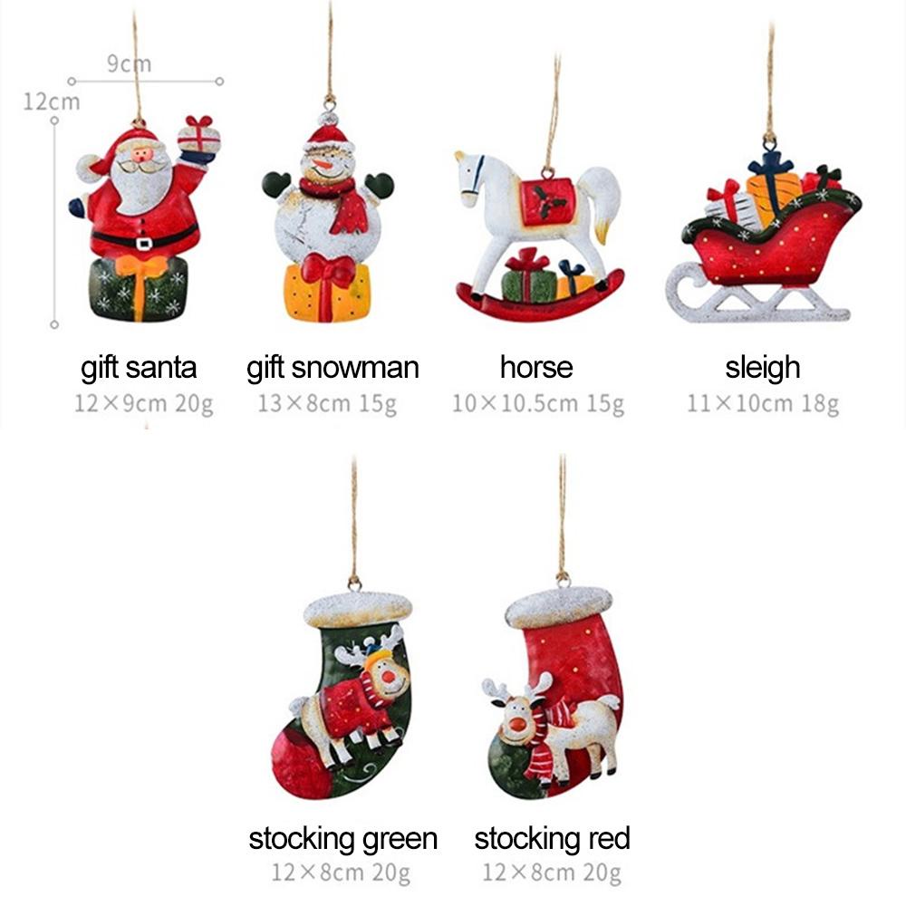 Phụ Kiện Treo Trang Trí Giáng Sinh Hình Ông Già Noel Bằng Kim Loại