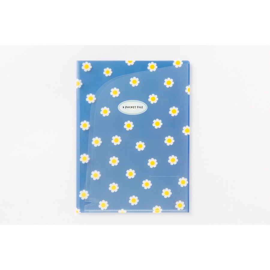 Bìa Đựng Tài Liệu ARTBOX Hàn Quốc Họa Tiết Hoa Cúc 8 Ngăn Xinh Xắn