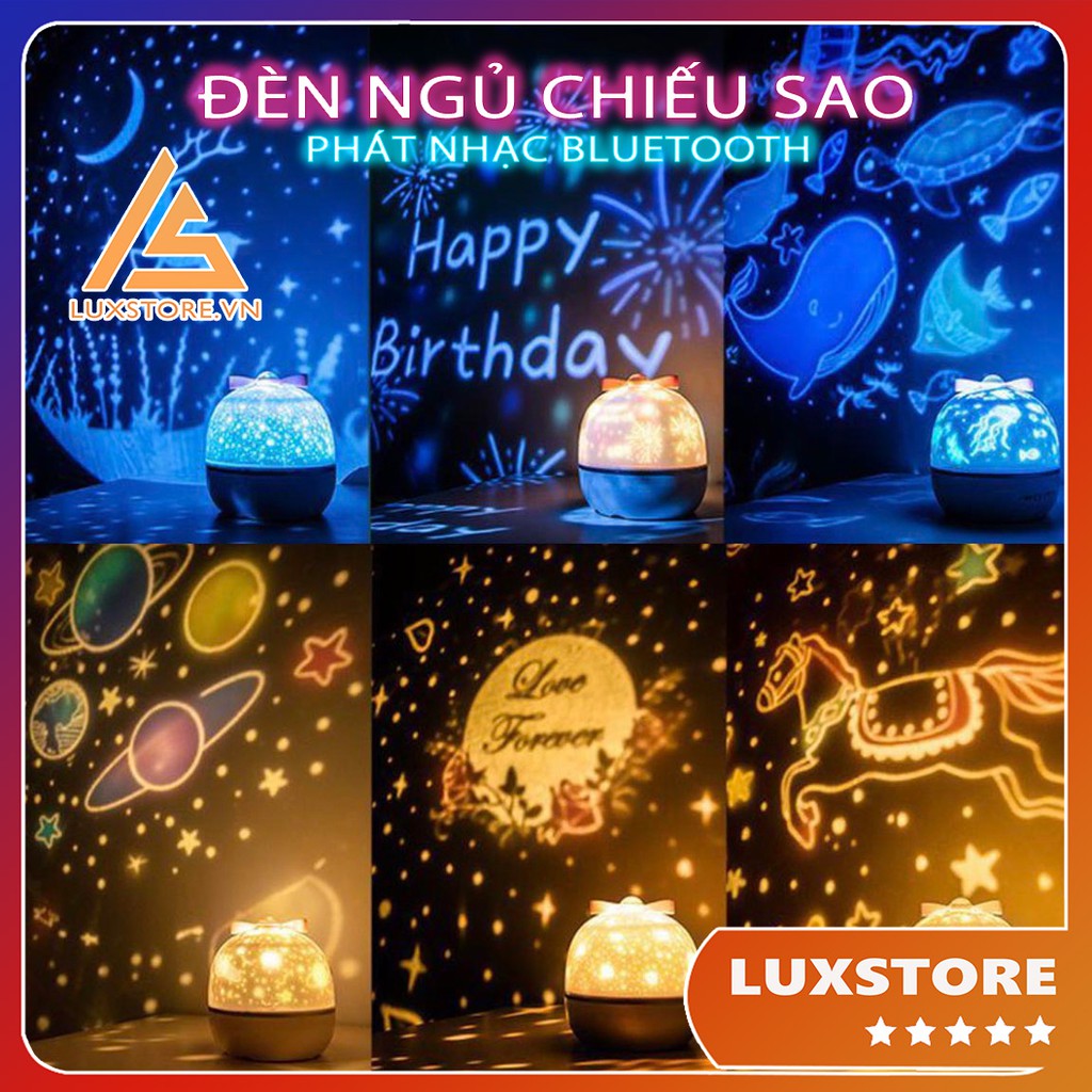 ĐÈN NGỦ CHIẾU SAO PHÁT NHẠC BLUETOOTH CHIẾU TRẦN XOAY TỰ ĐỘNG SIÊU ĐẸP CHO MẸ VÀ BÉ | BigBuy360 - bigbuy360.vn