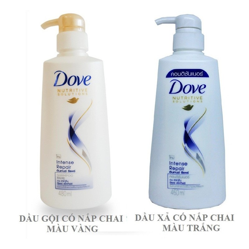 Combo Dầu gội Dove 480ml và dầu xả Dove 460ml - Nhập khẩu Thái Lan - BX1342