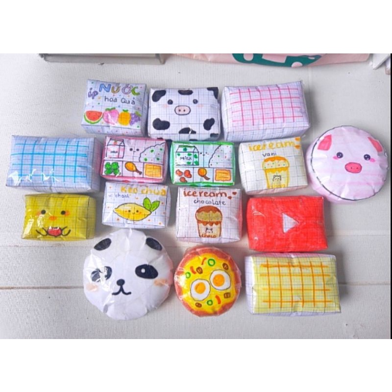 Squishy giấy 3D nhiều mẫu mã siêu cutee|Cheese cute