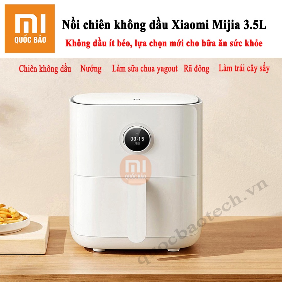 Nồi chiên không dầu Xiaomi Mijia Smart Air Fryer 3.5L- Làm sữa chua, trái cây sấy, Đa năng, tiện lợi, kết nối app