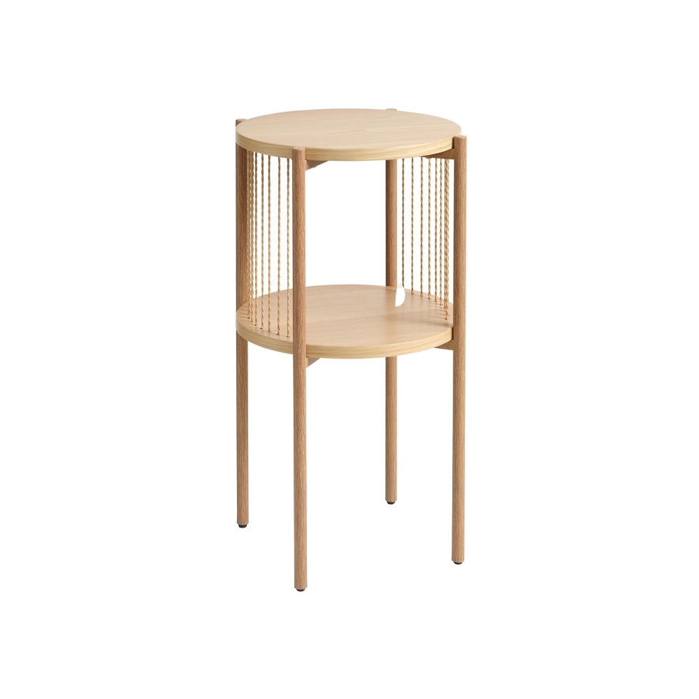 Tủ đầu giường | JYSK Egelev | veneer sồi/kim loại | màu sồi | DK35xC65cm