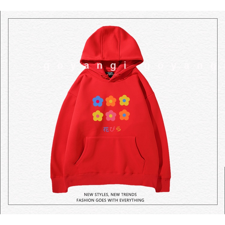 Áo Hoodie GYG Unisex Flowers Form Rộng Oversize Phong Cách Hàn Quốc