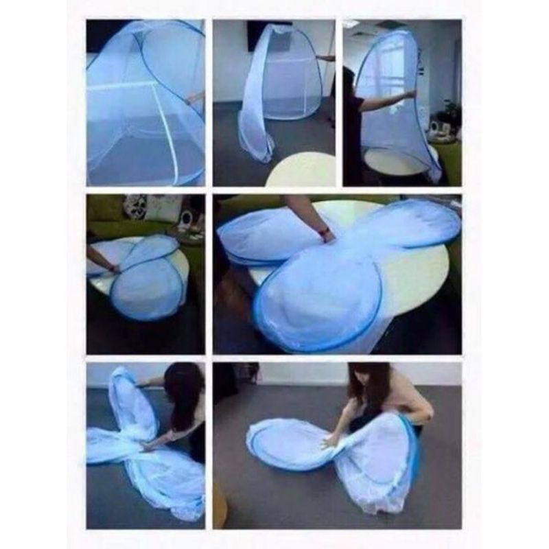 Màn chụp tự bung - Mùng Chụp Tự Bung Cao Cấp Bảo Hành 1 Năm