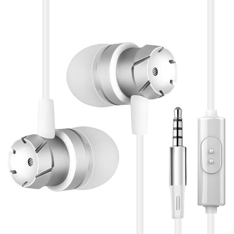 Tai nghe nhét tai kim loại kèm micro giắc 3.5mm đa năng