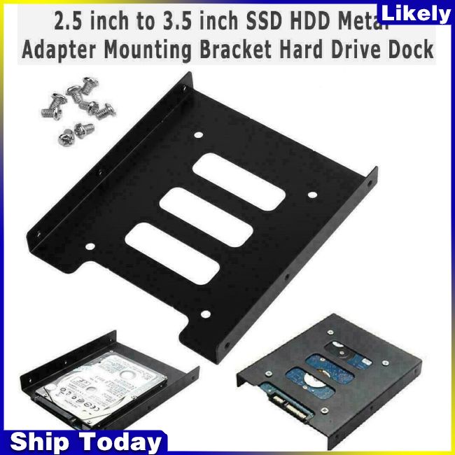 Khay Đựng Ổ Cứng SSD Chuyển Đổi Từ 2.5-inch Sang 3.5-inch SSD Bằng Kim Loại