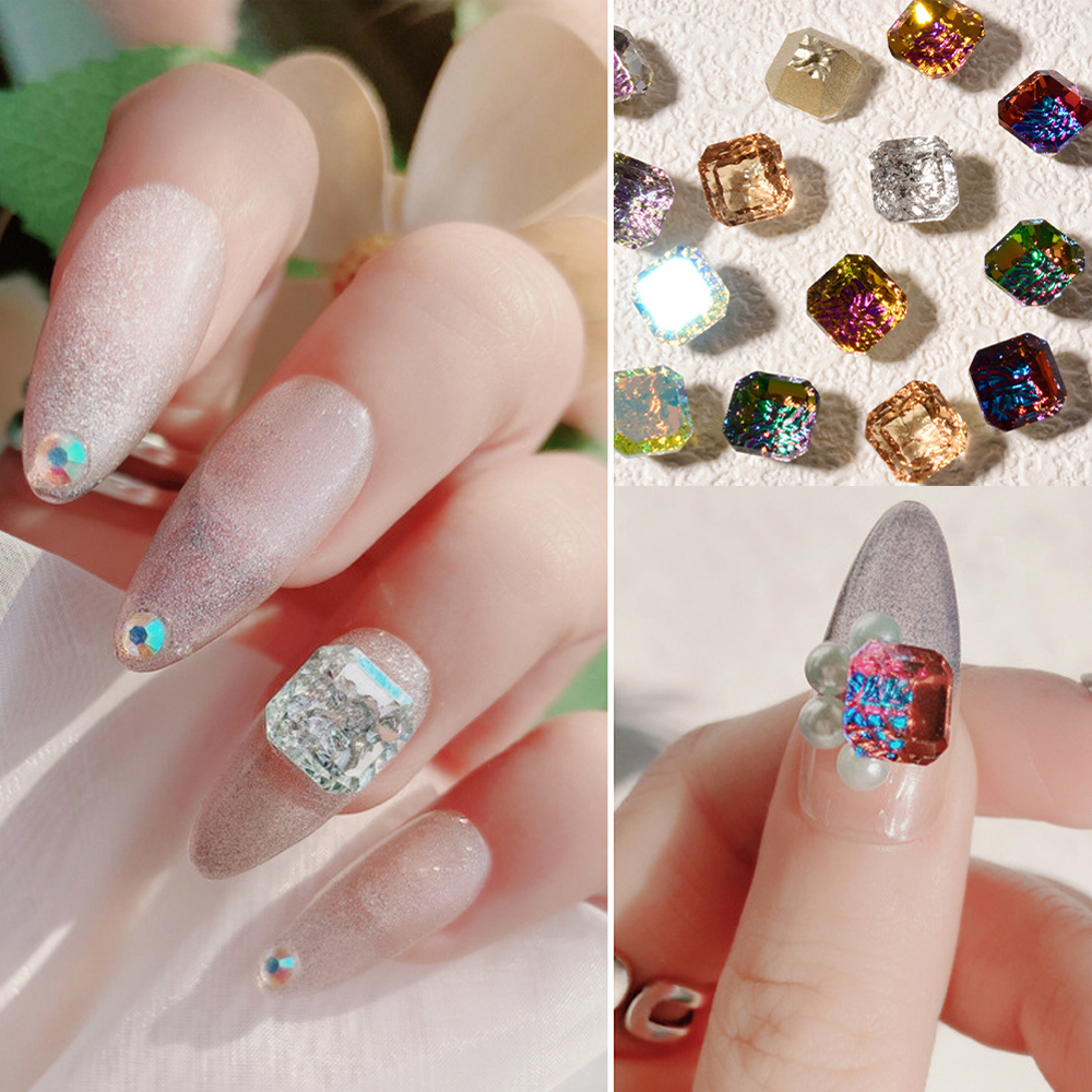 Set 10 Phụ Kiện Hoa Sen 3D Tự Đính Trang Trí Móng Tay