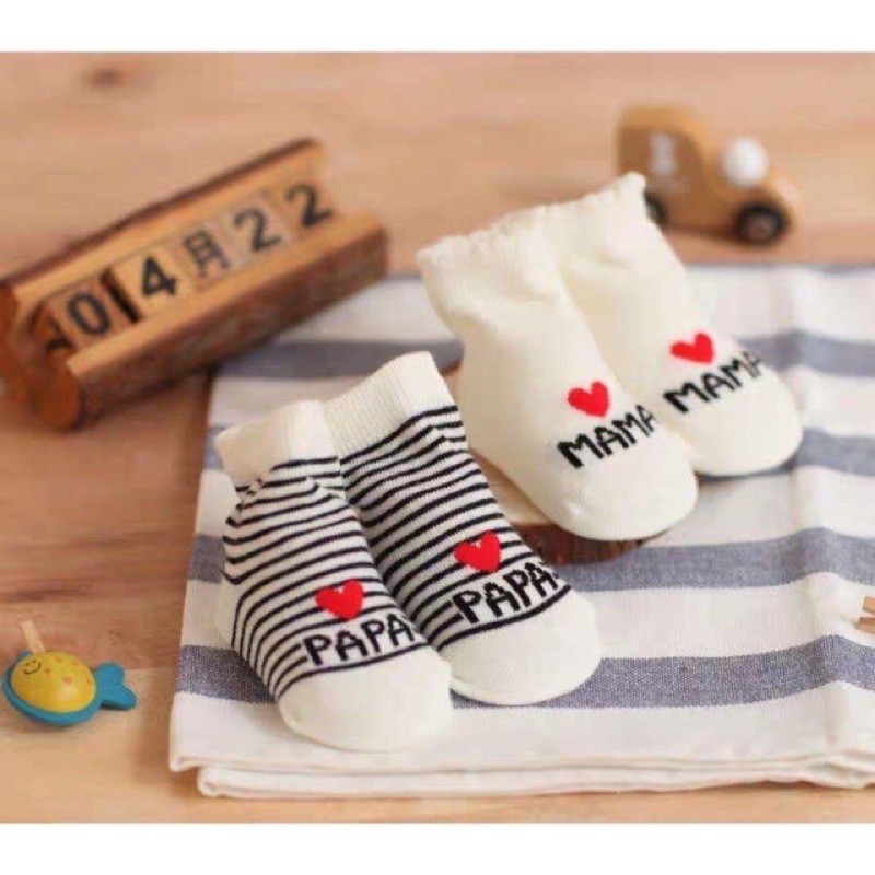 Tất chân I love Papa cho bé sơ sinh (0-6M)