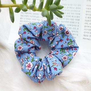 CỘT TÓC SCRUNCHIES LỤA HOA CHERRY NHÍ TO DÚN NHIỀU CJ5