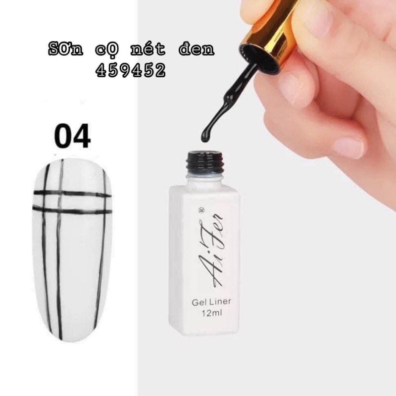 Cọ nét  Aifer trắng , đen vẽ móng