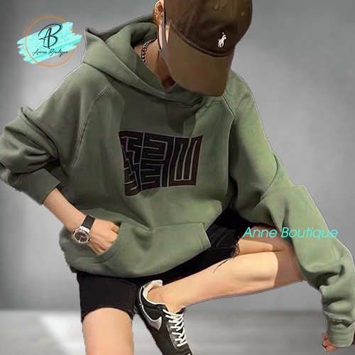 [Có Ảnh Thật] Áo Hoodie Xanh In Hình Mê Cung, Áo Hoodie Nỉ Nam Nữ Form Rộng Chất Dày Dặn Anne Boutique Mã 711 | BigBuy360 - bigbuy360.vn