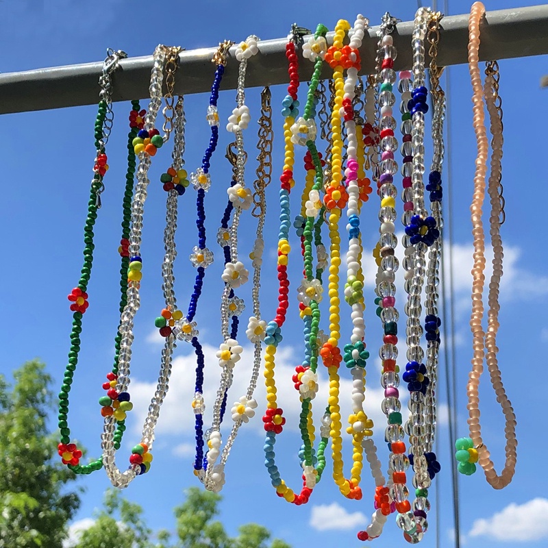 Vòng tay/ Nhẫn/ Dây chuyền chuỗi hạt Hishop nhiều màu sắc chống thấm nước thời trang độc đáo cho nữ