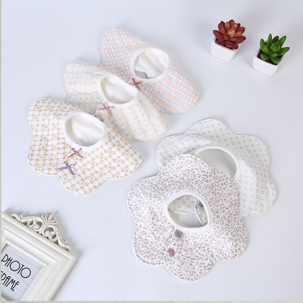 Yếm tròn xoay cotton 100% cho bé với nhiều họa tiết dễ thương