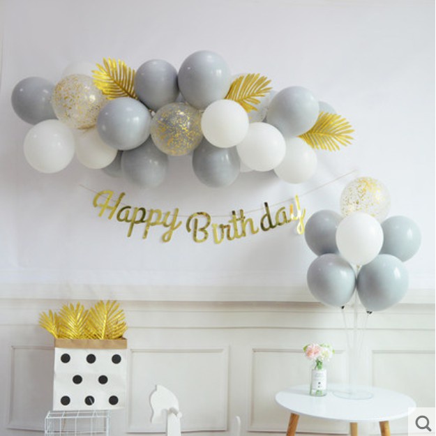 SET BÓNG BAY HỒNG TRANG TRÍ SINH NHẬT , CỜ GIẤY  HAPPY BIRTHDAY +TẶNG KÈM PHỤ KIỆN