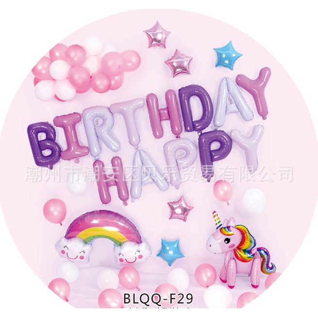 Set bong bóng kiếng nhôm trang trí sinh nhật cho bé nhiều mẫu